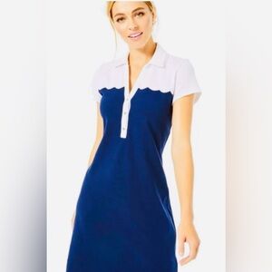 Lilly Pulitzer Tonda Polo Scalloped Dress sz L